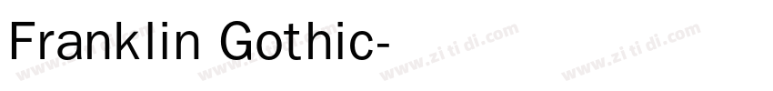 Franklin Gothic字体转换